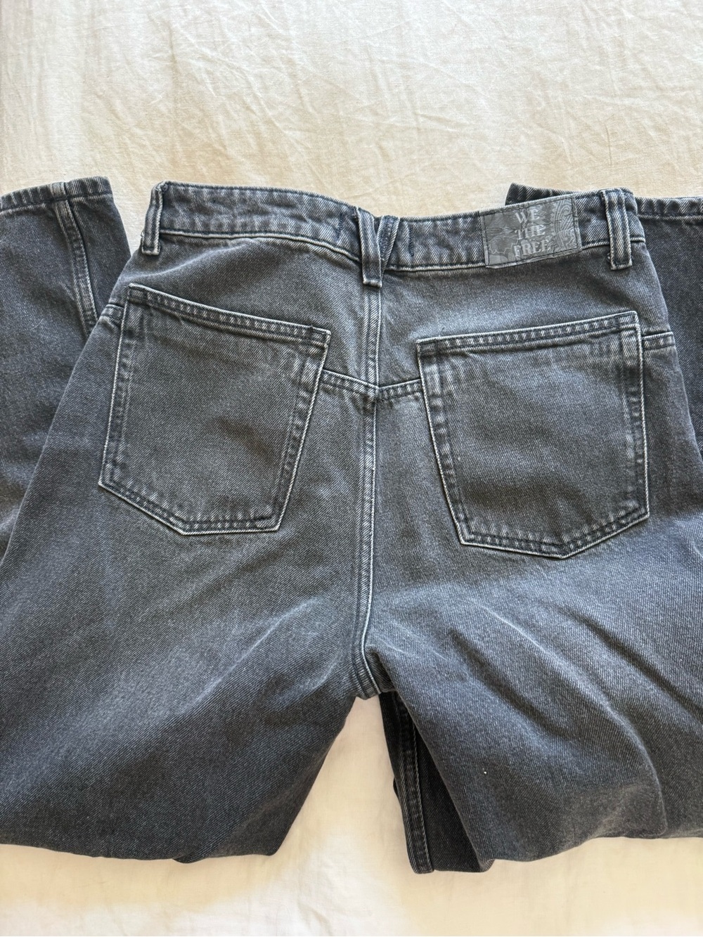 Free People Faded Black Relaxed Jeans